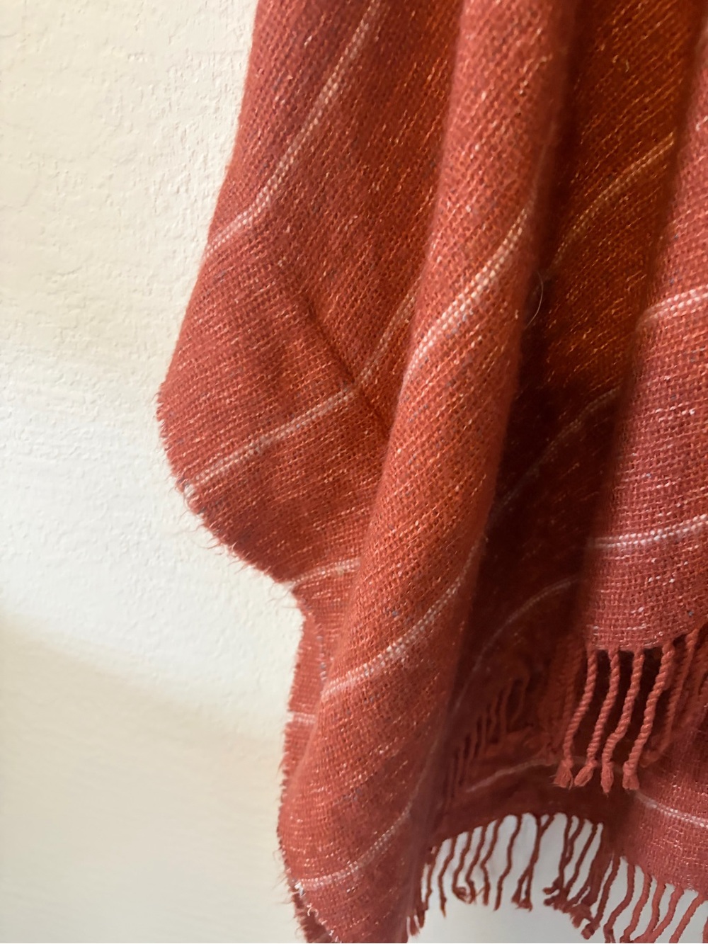 Universal Thread Rust Open-Front Fringe Poncho - Picture 7 of 16